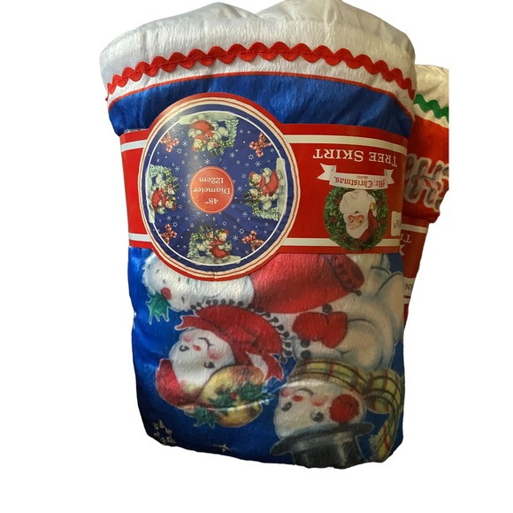 MR CHRISTMAS VINTAGE STYLE SNOWMAN TREE SKIRT GORGEOUS 48" - Picture 2 of 7